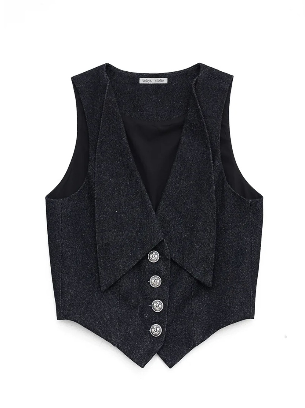 BELKYS STUDIO 'Renata Vest' Top in Black